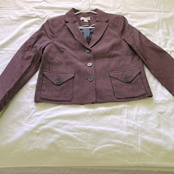 Coldwater Creek burgundy formal blazer jacket size 14 - Picture 2 of 5